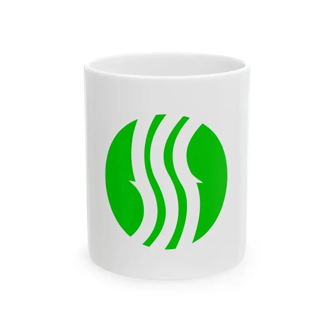 Flag of Nakagawa Fukuoka (Japan) White Coffee Mug 11oz - Go Mug Yourself