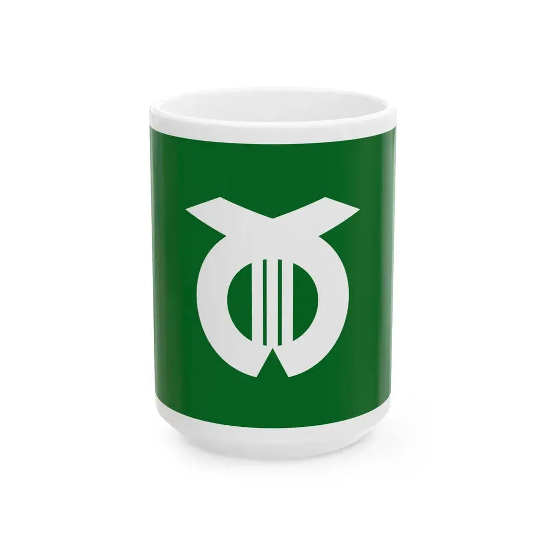 Flag of Nakagawa Tokushima 1968-2006 no text (Japan) White Coffee Mug 15oz - Go Mug Yourself