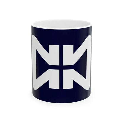 Flag of Nakajima Fukushima (Japan) White Coffee Mug 11oz - Go Mug Yourself