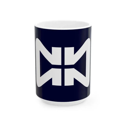 Flag of Nakajima Fukushima (Japan) White Coffee Mug 15oz - Go Mug Yourself