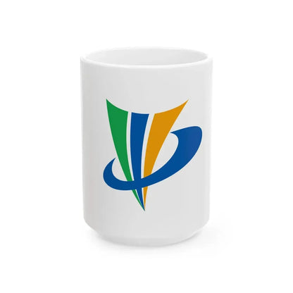 Flag of Nakanoto Ishikawa (Japan) White Coffee Mug 15oz - Go Mug Yourself