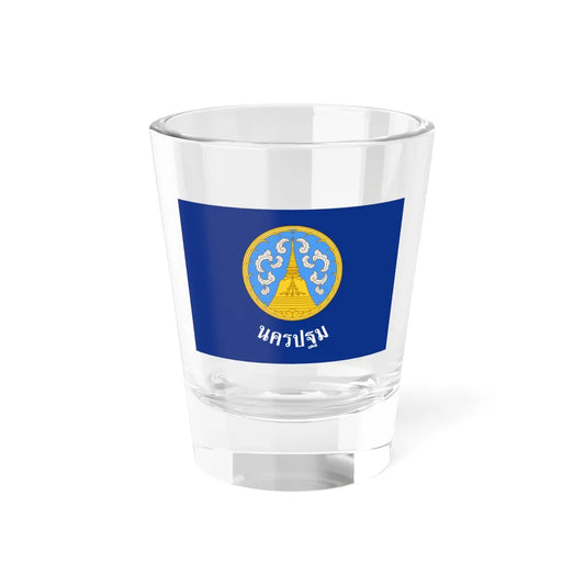 Flag of Nakhon Pathom Province Thailand - Shot Glass 1.5oz 1.5oz - Go Mug Yourself