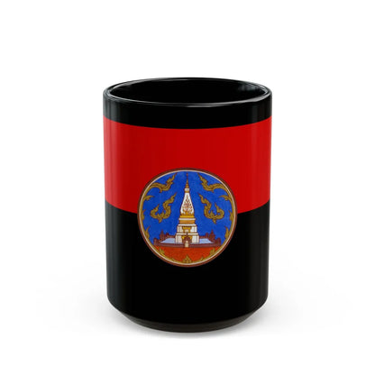 Flag of Nakhon Phanom Province Thailand - Black Coffee Mug 15oz - Go Mug Yourself