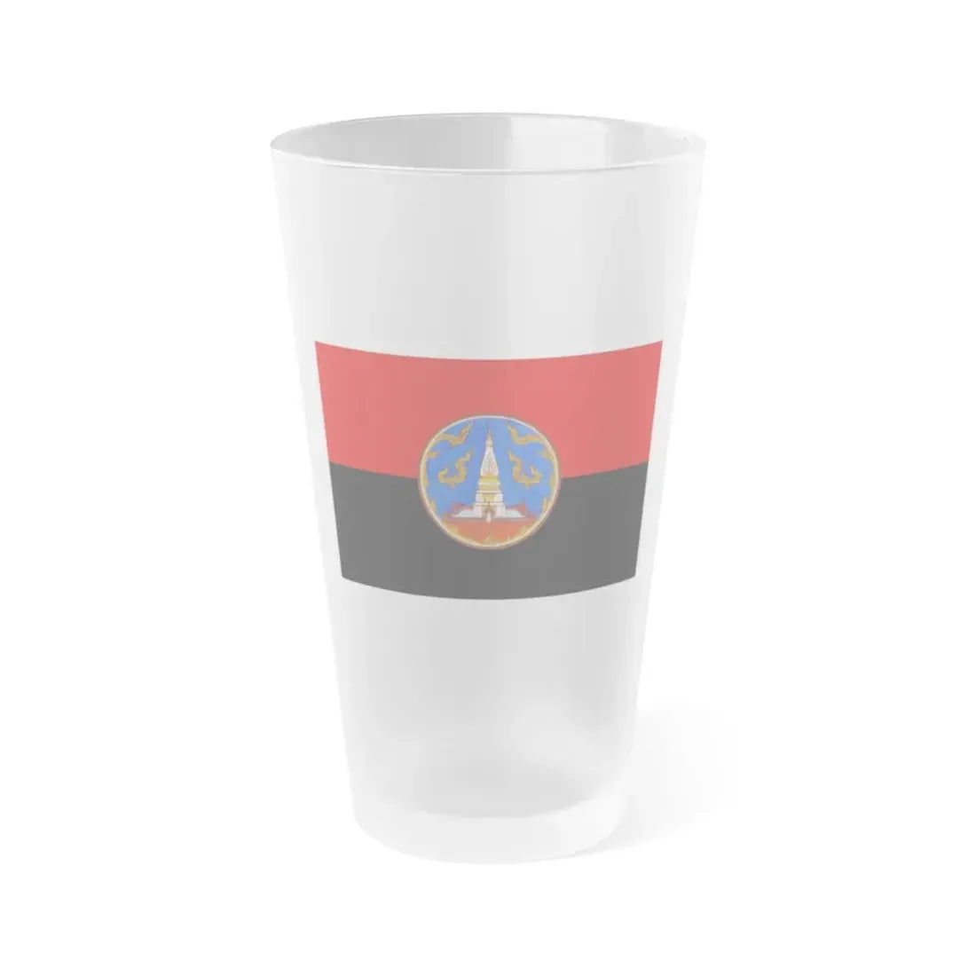 Flag of Nakhon Phanom Province Thailand - Frosted Pint Glass 16oz 16oz Frosted - Go Mug Yourself