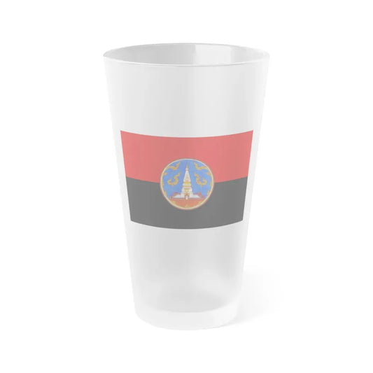 Flag of Nakhon Phanom Province Thailand - Frosted Pint Glass 16oz 16oz Frosted - Go Mug Yourself