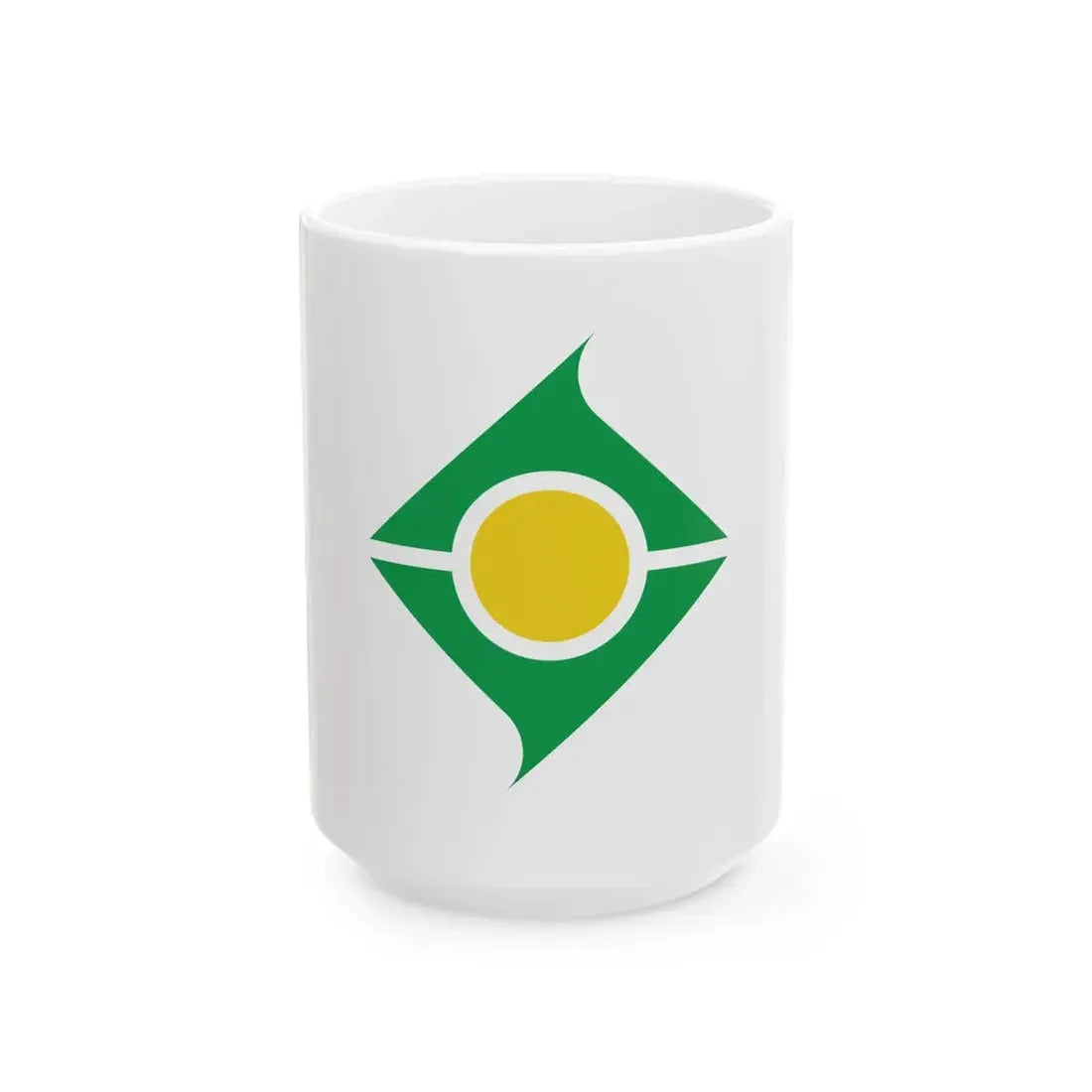 Flag of Nakijin Okinawa (Japan) White Coffee Mug 15oz - Go Mug Yourself
