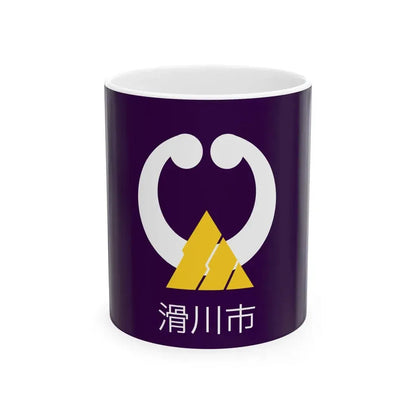 Flag of Namerikawa Toyama PWA version with text (Japan) White Coffee Mug 11oz - Go Mug Yourself
