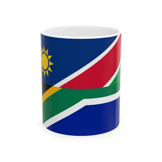 Flag of Namibia and South Africa (Namibia) White Coffee Mug 11oz - Go Mug Yourself