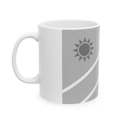 Flag of Namibia black and white (Namibia) White Coffee Mug - Go Mug Yourself