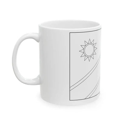Flag of Namibia colouring page (Namibia) White Coffee Mug - Go Mug Yourself