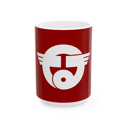 Flag of Namie Fukushima (Japan) White Coffee Mug 15oz - Go Mug Yourself