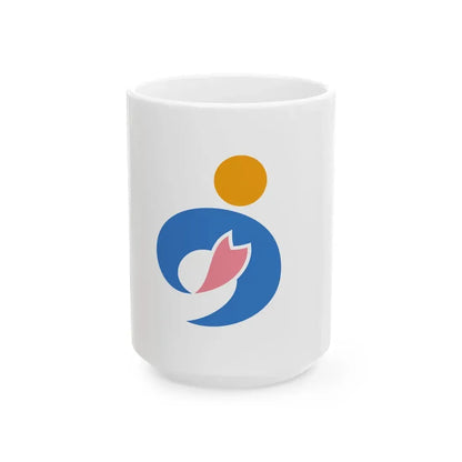 Flag of Nanbu Tottori (Japan) White Coffee Mug 15oz - Go Mug Yourself