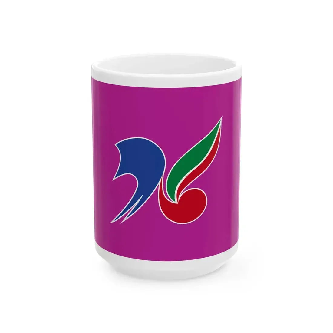Flag of Nanbu Yamanashi (Japan) White Coffee Mug 15oz - Go Mug Yourself