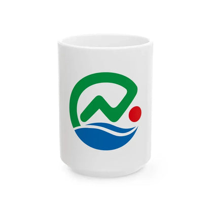 Flag of Nanjo Okinawa (Japan) White Coffee Mug 15oz - Go Mug Yourself