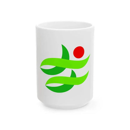 Flag of Nantan Kyoto (Japan) White Coffee Mug 15oz - Go Mug Yourself