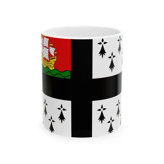 Flag of Nantes (France) White Coffee Mug 11oz - Go Mug Yourself