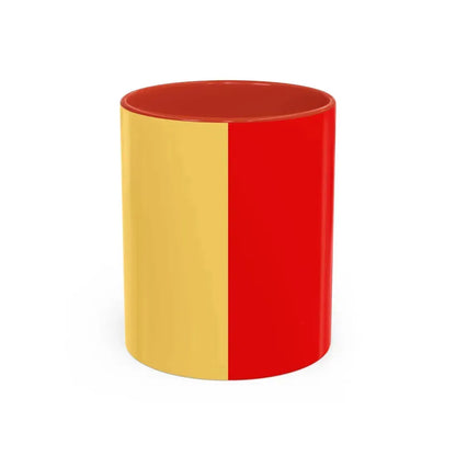 Flag of Naples Italy - Accent Coffee Mug 11oz Red - Go Mug Yourself
