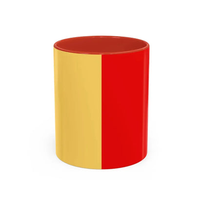 Flag of Naples Italy - Accent Coffee Mug 11oz Red - Go Mug Yourself