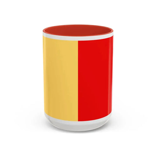 Flag of Naples Italy - Accent Coffee Mug 15oz Red - Go Mug Yourself