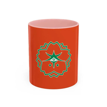 Flag of Nara Nara Japan - Accent Coffee Mug 11oz Pink - Go Mug Yourself