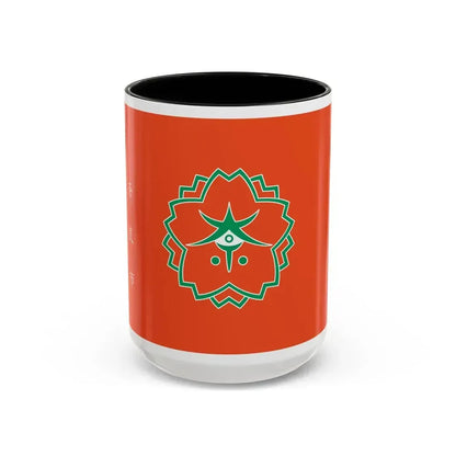 Flag of Nara Nara Japan - Accent Coffee Mug 15oz Black - Go Mug Yourself