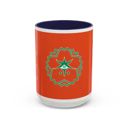Flag of Nara Nara Japan - Accent Coffee Mug 15oz Navy - Go Mug Yourself