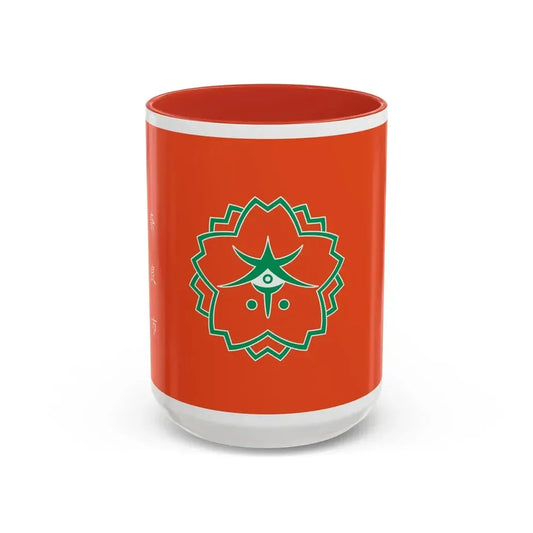Flag of Nara Nara Japan - Accent Coffee Mug 15oz Red - Go Mug Yourself