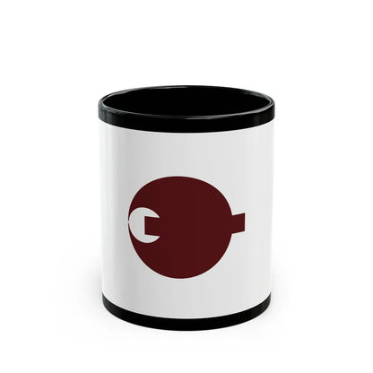 Flag of Nara Prefecture Japan - Black Coffee Mug-11oz-Go Mug Yourself