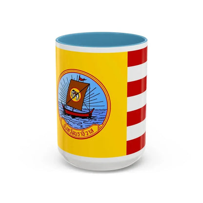Flag of Naratiwat Province Thailand - Accent Coffee Mug 15oz Light Blue - Go Mug Yourself