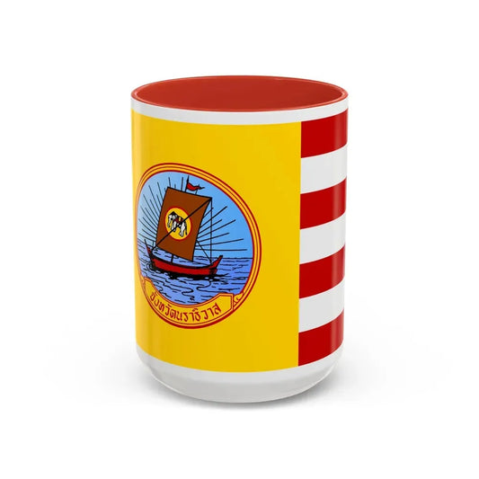 Flag of Naratiwat Province Thailand - Accent Coffee Mug 15oz Red - Go Mug Yourself