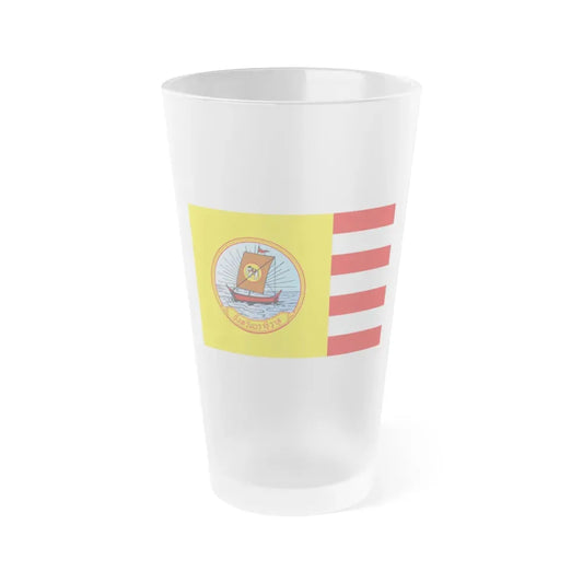 Flag of Naratiwat Province Thailand - Frosted Pint Glass 16oz 16oz Frosted - Go Mug Yourself