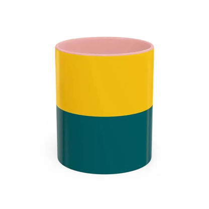 Flag of Narva Estonia - Accent Coffee Mug 11oz Pink - Go Mug Yourself