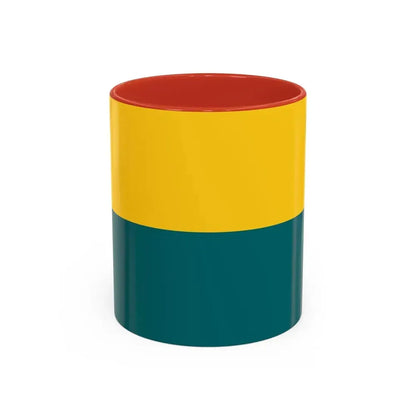 Flag of Narva Estonia - Accent Coffee Mug 11oz Red - Go Mug Yourself