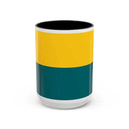 Flag of Narva Estonia - Accent Coffee Mug 15oz Black - Go Mug Yourself
