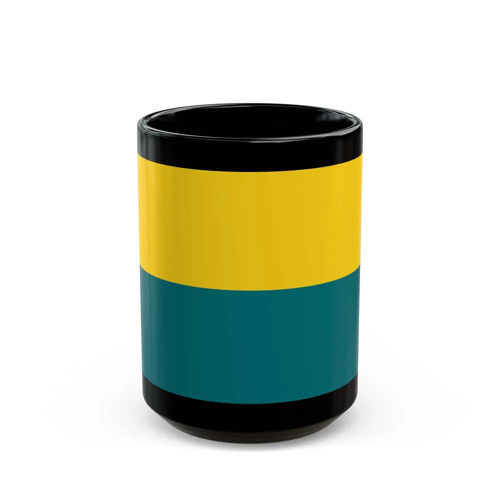 Flag of Narva Estonia - Black Coffee Mug-15oz-Go Mug Yourself