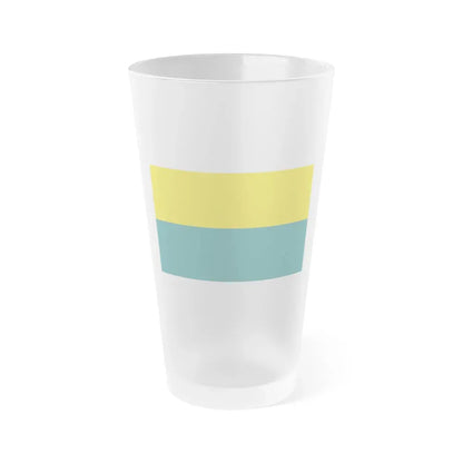Flag of Narva Estonia - Frosted Pint Glass 16oz 16oz Frosted - Go Mug Yourself