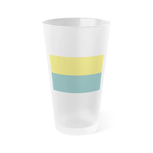 Flag of Narva Estonia - Frosted Pint Glass 16oz 16oz Frosted - Go Mug Yourself