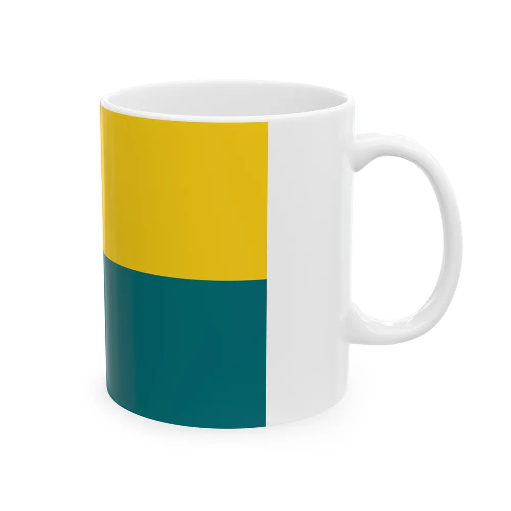 Flag of Narva Estonia - White Coffee Mug-Go Mug Yourself