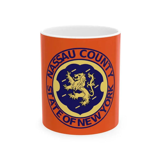 Flag of Nassau County New York (United States) White Coffee Mug 11oz - Go Mug Yourself