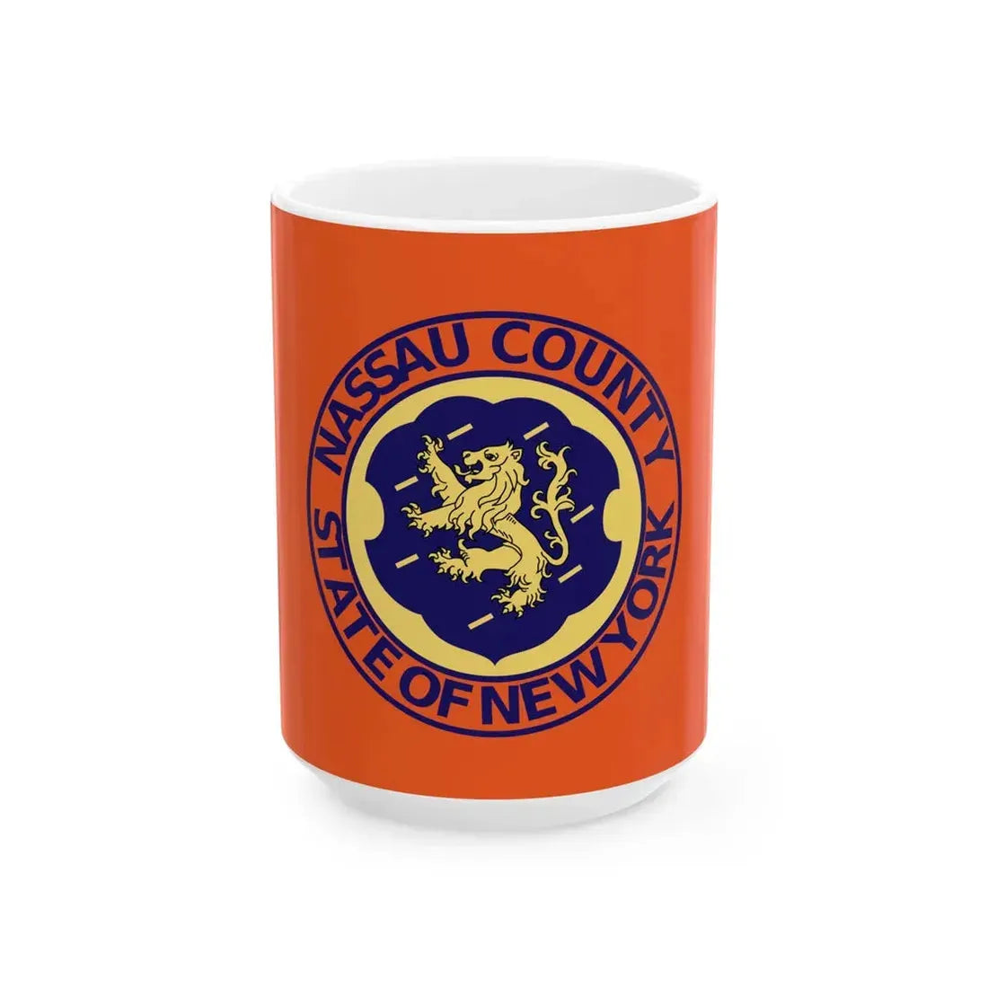 Flag of Nassau County New York (United States) White Coffee Mug 15oz - Go Mug Yourself