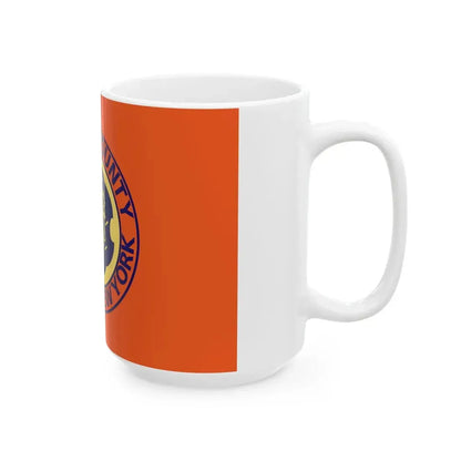 Flag of Nassau County New York (United States) White Coffee Mug - Go Mug Yourself