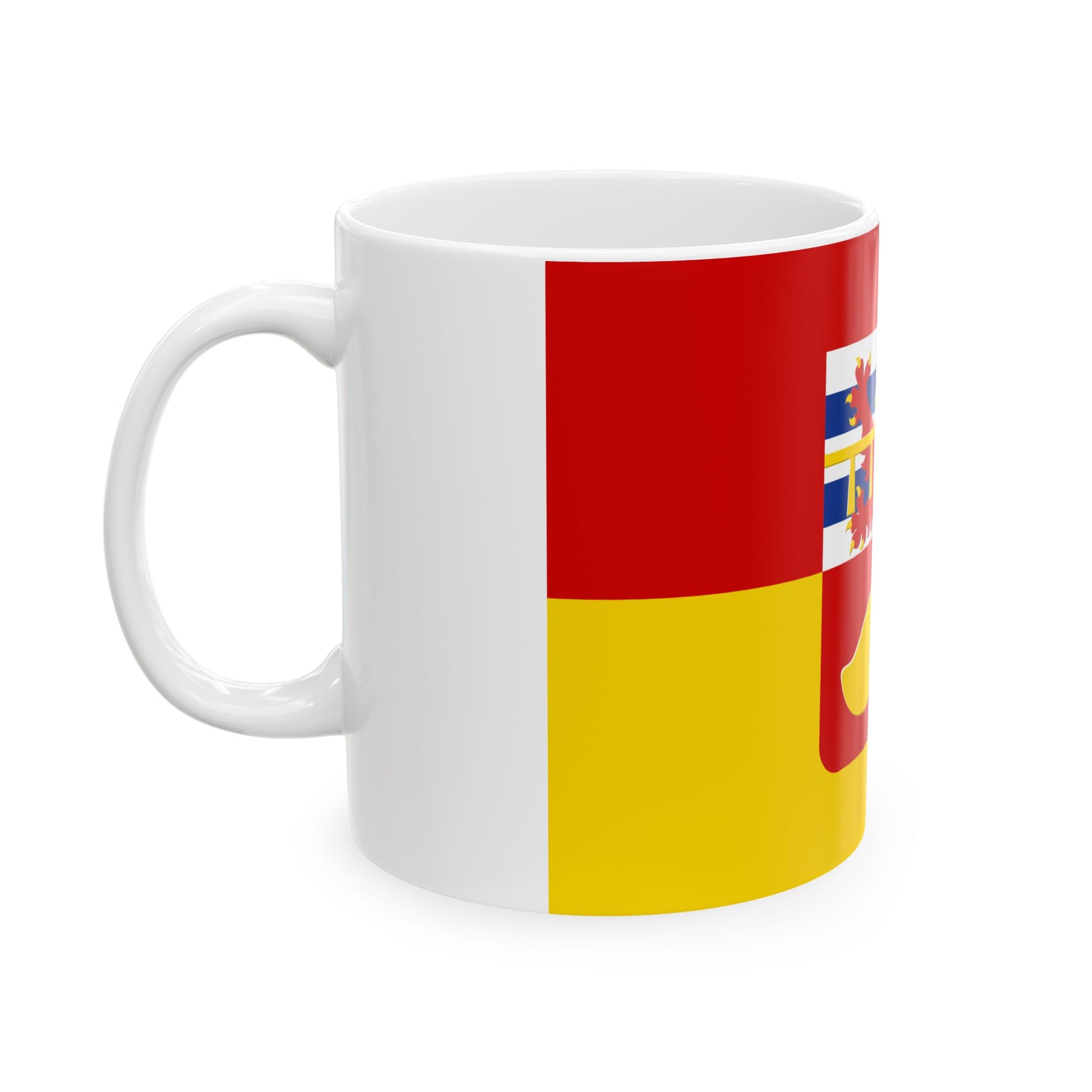 Flag of Nassogne (Belgium) White Coffee Mug-Go Mug Yourself