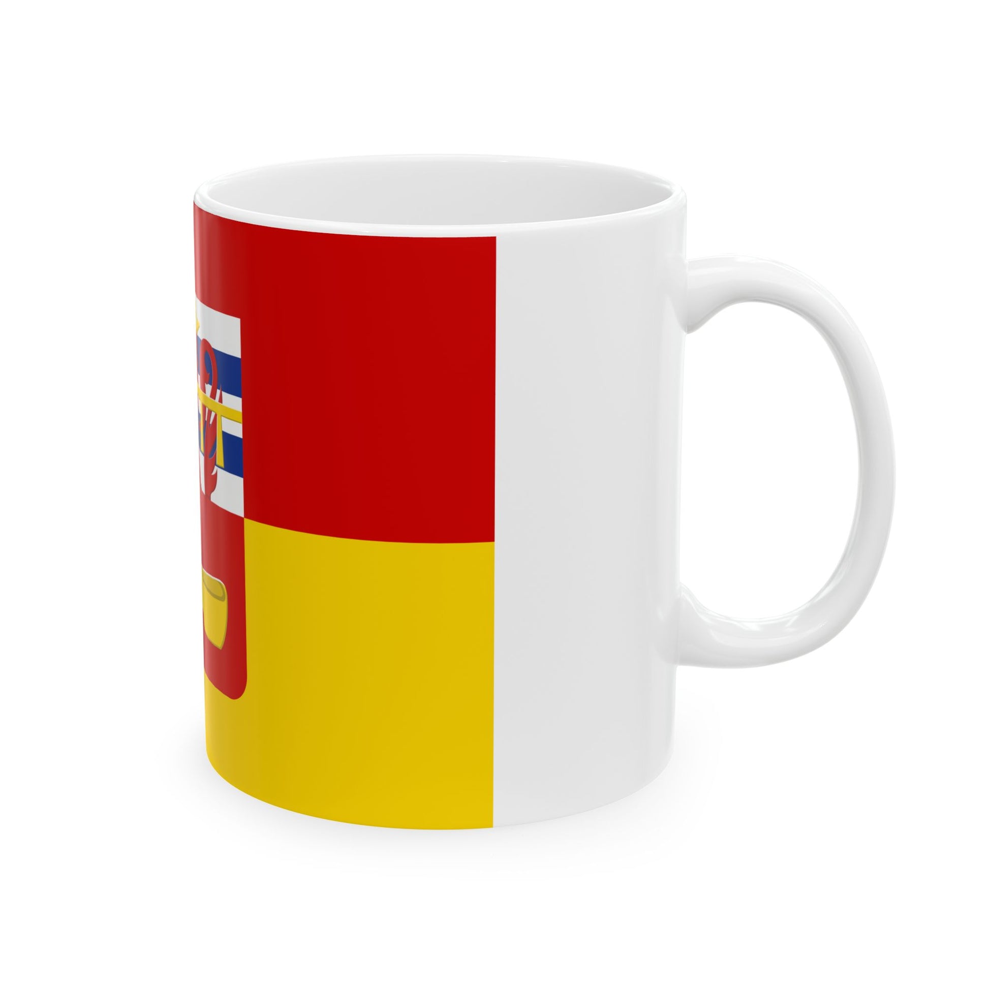 Flag of Nassogne (Belgium) White Coffee Mug-Go Mug Yourself