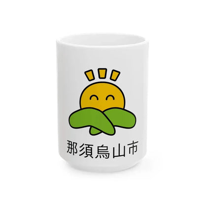 Flag of Nasukarasuyama Tochigi (Japan) White Coffee Mug 15oz - Go Mug Yourself