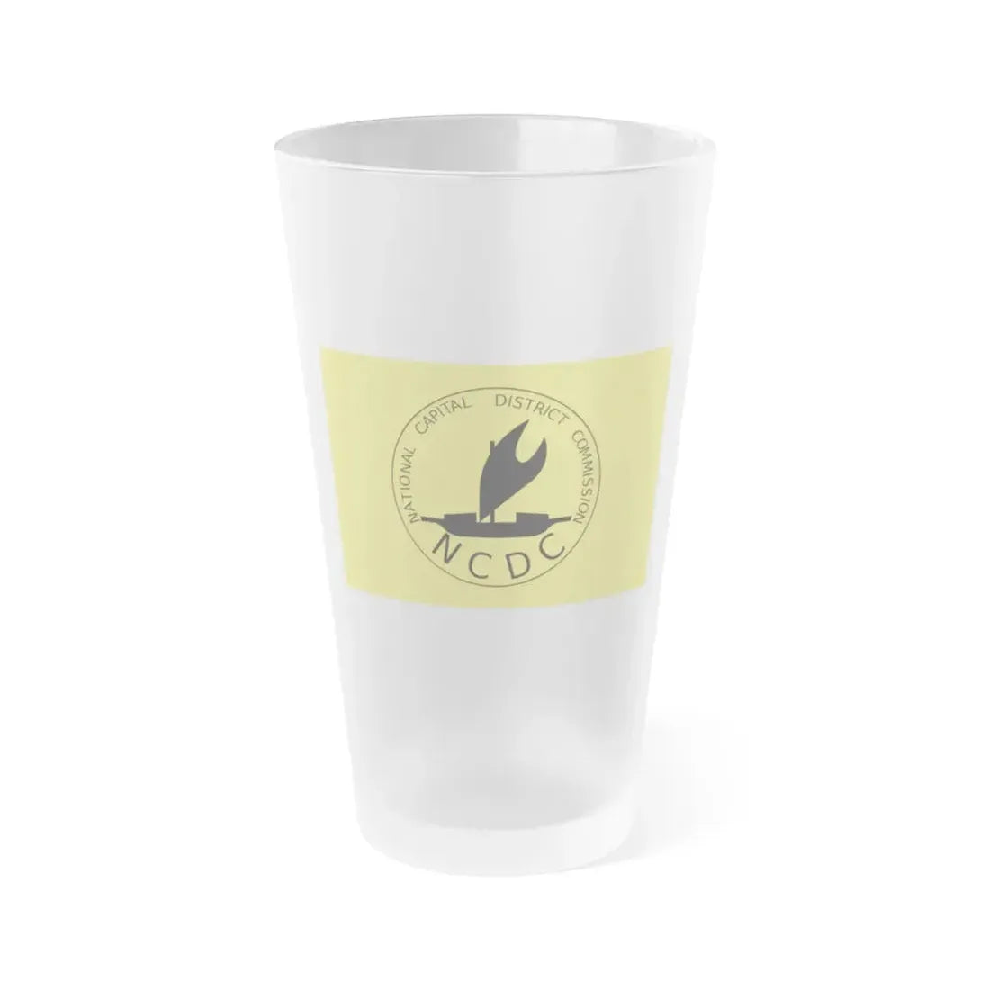 Flag of National Capital District Papa New Guinea - Frosted Pint Glass 16oz 16oz Frosted - Go Mug Yourself