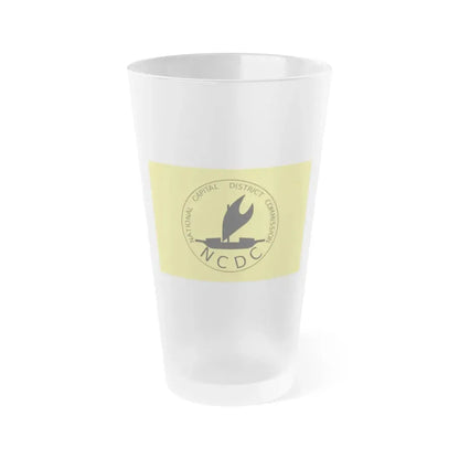 Flag of National Capital District Papa New Guinea - Frosted Pint Glass 16oz - Go Mug Yourself