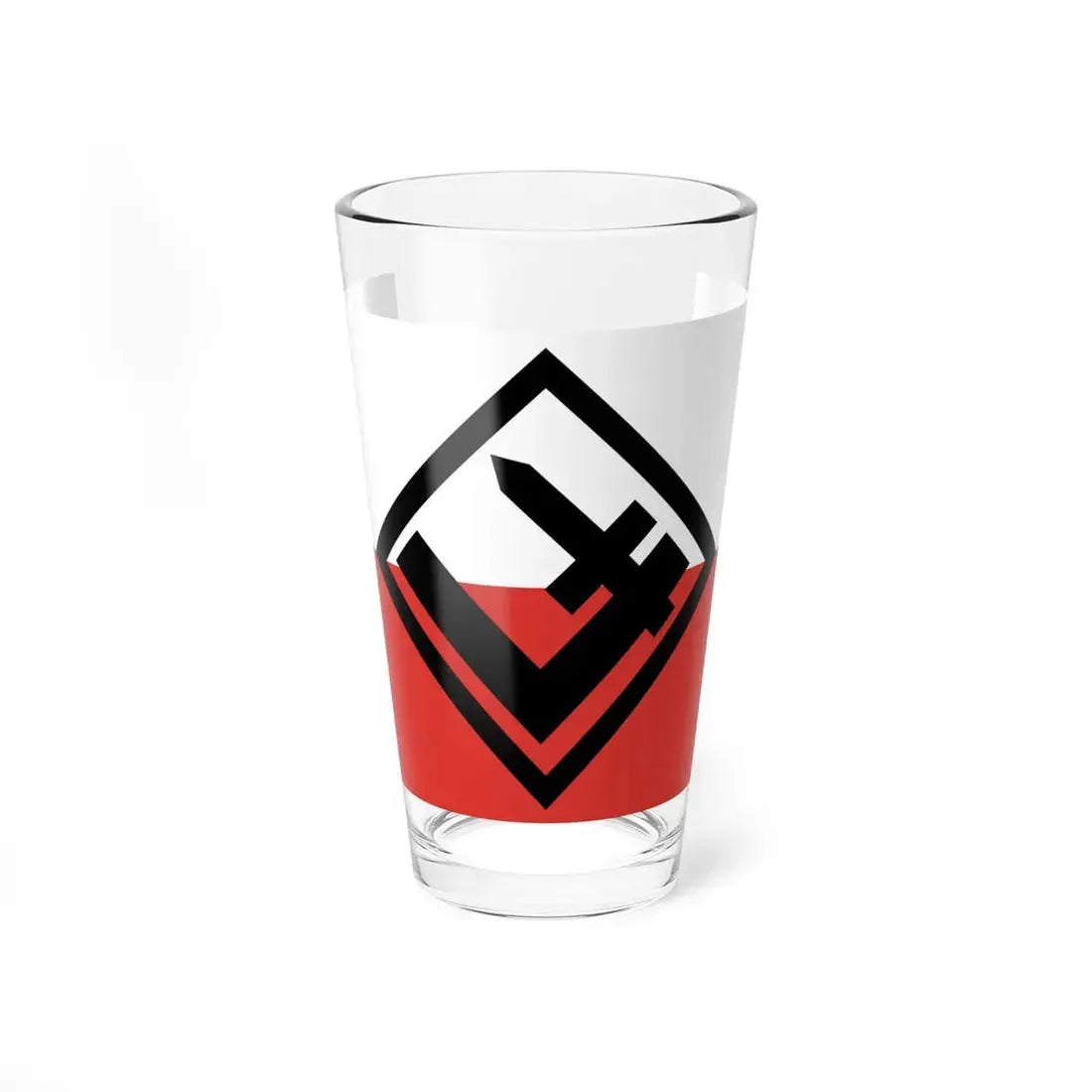 Flag of National Revival of Poland (Poland) Pint Glass 16oz 16oz - Go Mug Yourself