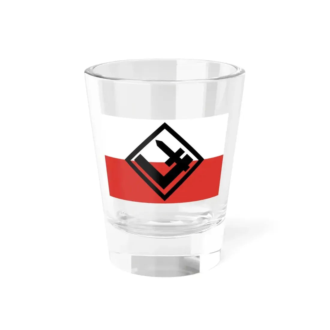 Flag of National Revival of Poland (Poland) Shot Glass 1.5oz 1.5oz - Go Mug Yourself