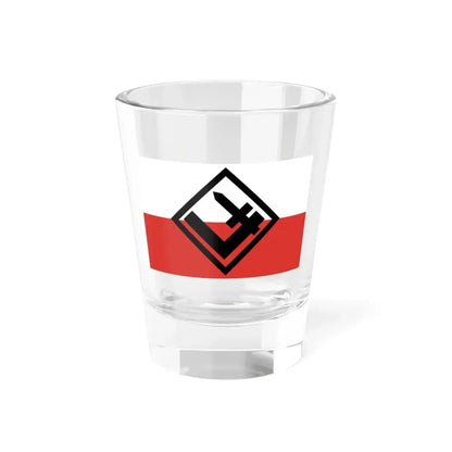 Flag of National Revival of Poland (Poland) Shot Glass 1.5oz 1.5oz - Go Mug Yourself