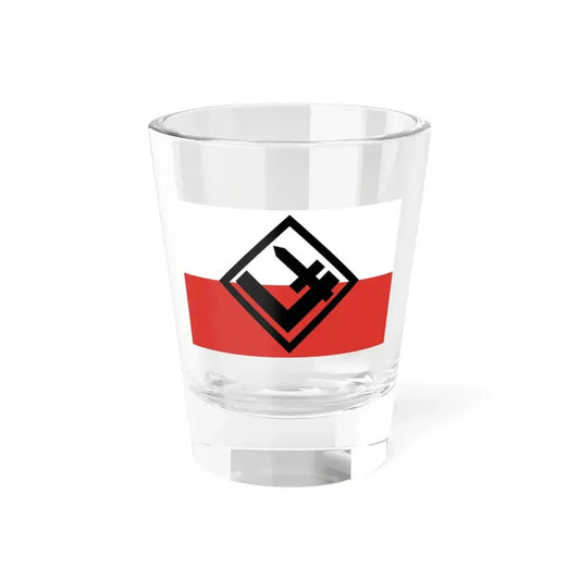 Flag of National Revival of Poland (Poland) Shot Glass 1.5oz 1.5oz - Go Mug Yourself